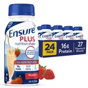 Plus Strawberry Beslenme Shake | Meal Change Shake | içmeye Hazır | 16g protein ve 27 Vitamin ve Mineraller | 8 fl oz - 24 Pack