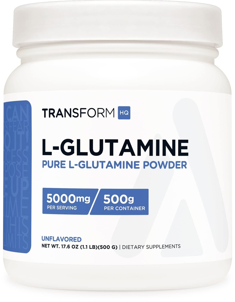 Dönüşüm L-Glutamine Toz, 500G, 100 Hizmet - Gluten Free, Non-GMO