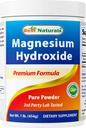 En İyi Doğals Magnezyum Hidroxide Toz - Servis başına Elemental Magnezyum 380 mg - Cotainer başına 454 Hizmet - 1 Pound