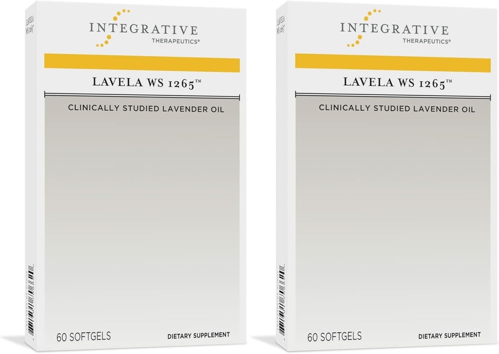 Bütünleştirici Tedaviler Lavela WS 1265 - Lavender Essential Oil Supplement for Sleep & Stress Support* - Süt-Free - 120 Softgels (120 Hizmet)