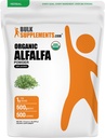 BulkSupplements.com Organik Alfalfa Grass Toz - Alfalfa Supplement, Green Superfood Toz - Vegan & Gluten Free, 5g per Service, 500g (1.1 lbs) (Paket of 1)