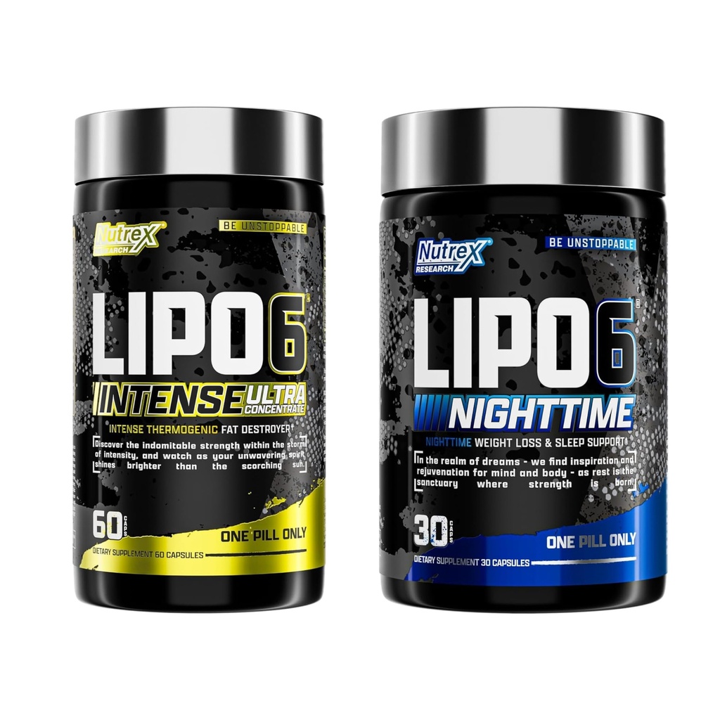 Nutrex Research Lipo 6 Intense and Nighttime AM/PM Log
