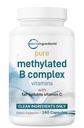 Mikro Malzemeler Pure Me Complex, 240 Capsules | 11-in-1 Formula ile B12, Thiamin, Folate, Inositol, Choline & Vitamin C | Supports Energy, Mood & Nerve Health | Filler Free, Non-GMO
