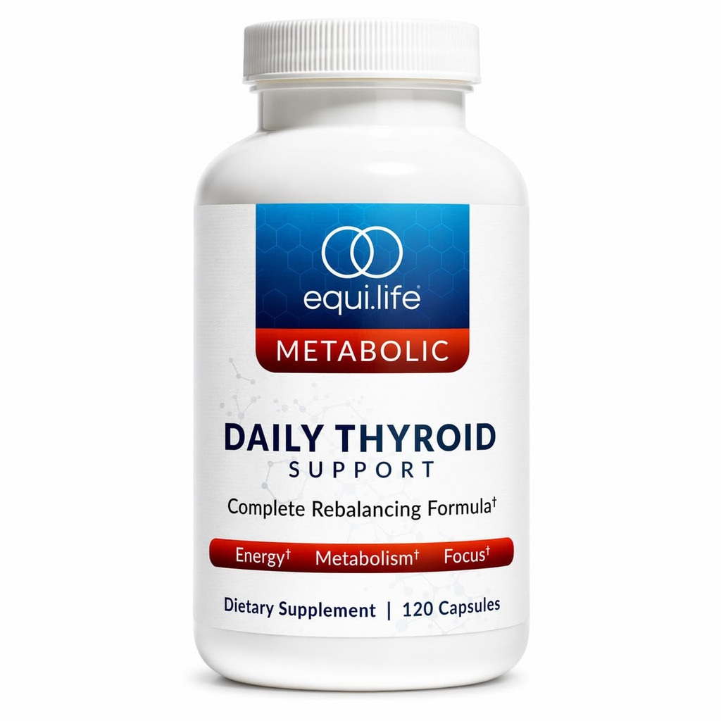 Tiroid Desteği, Vitaminler ve Mineraller C, çinko, Vitamin E, Iodine ve Selenium, Adaptogens & Amino Asits Formula, Genel Wellness Desteği, Gluten Free, 120 Capsules