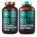 Probiyotikler ve Prebiyotikler ve Vegan Probiyotik Plus B12 Geliştirilmiş Digestive ve Gut Health Schell