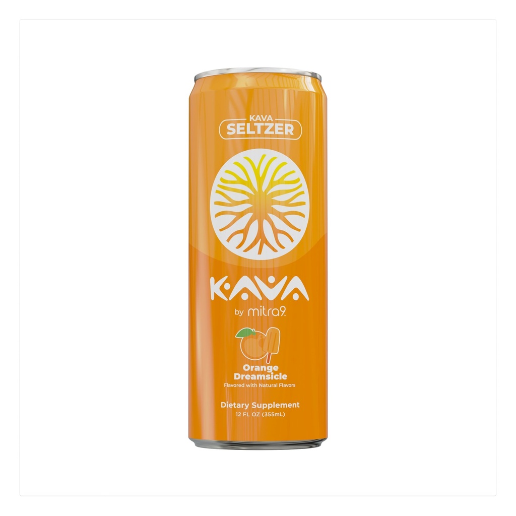 MITRA-9 İçecek Botanikleri - Tatlı Dreamsicle Sparkling Kava Drink With Kava Root Extract - Mood Advancedr - Plantive - Doğal Calm & Clarity (12 Fl. Oz) (12)