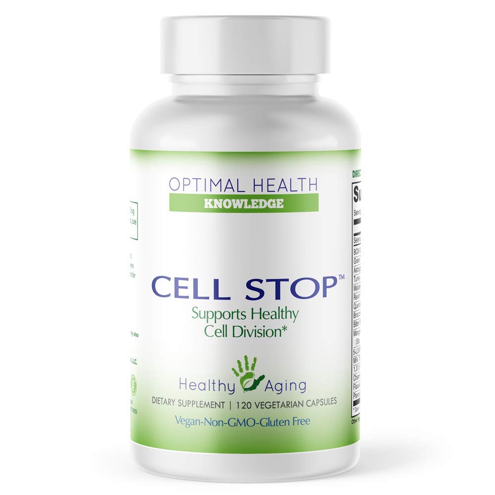 CELL STOP - Güçlü Hücre Bölüm Desteği, Propriety Meeting Curcumin, Green Tea, Reishi Mushroom, Türkiye Tail Mushroom, Broccoli Extract, 1,3/1,6 Beta Glucan ve diğerleri - 120 Veggie Capsules