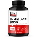 FORCE FACTOR Digestive Enzymes Kompleksi Digestive Health, Gut Health ve Erkekler için Bloating Relief, Full-Spectrum 10 Digestive Enzymes, Non-GMO, 90 Capsules