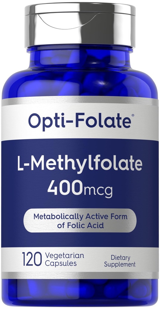 Carlyle L Torchfolate 400 mcg | 120 Vegetarian Capsules | Optimized ve Aktif Metil | Non-GMO & Gluten Free Supplement | by Opti-Folate