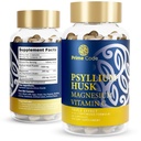 Prime Code [3 in 1] Psyllium Husk Capsules ile Citrate ve Vitamin C | Psyllium Husk Capsules 1000 mg | Magnezyum Citrate 200 mg | Vitamin C 250 mg | Non-GMO | Gluten & Soy Free | Vegan