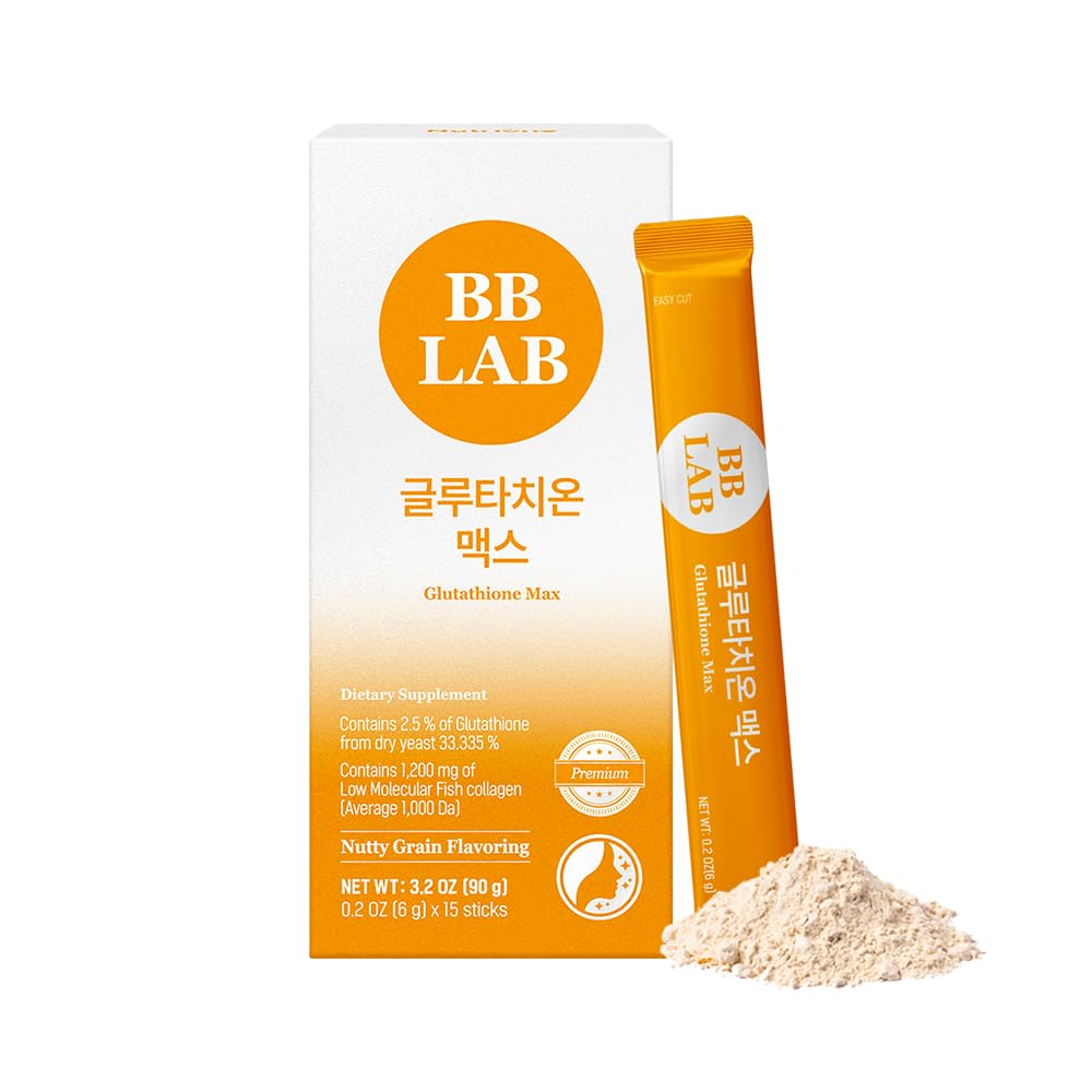 BB LAB Glutathione Max Toz Stick Supplement, Kore Glutathione, Low Molecular Fish Collagen for Woman, Vitamin C, Fast Abxia, Antioksi, Anti-Aging