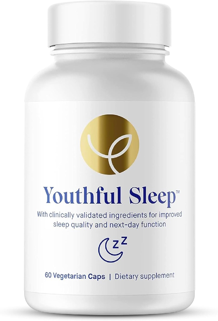 Genç Uyku | Doğal Uyku Desteği, No Melatonin, Supports Deep Rest and Improv Next-Day Function, Safe for Daily Use | 60 Capsules (1-Month Supply)