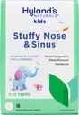 Hyland'ın Çocukları Nose ve Sinus Tabletleri, 2 ve üstü çocuklar için Soğuk Tıp, Baş Ağrısı ve Nasal Decongestant, Quick Discrypt Tabletleri, 50 Count Count