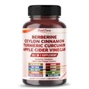 Berberine Cinnamon Apple Cider Vinegar Turmeric - General Wellness Support- Made in USA