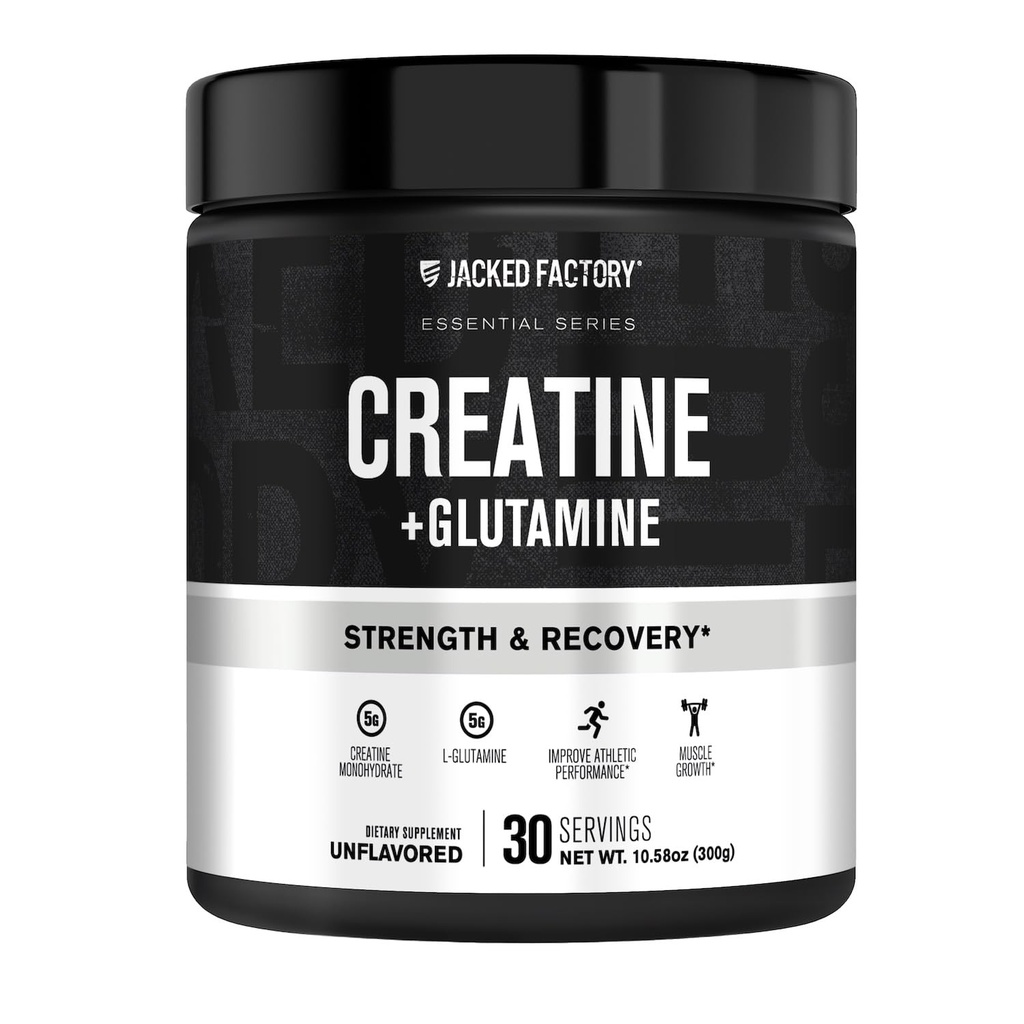 Jacked Factory Tinatine + Glutamine - L-Glutamine ile Kas Kurtarma, Kas Büyüme, Artan Güçlü, Gelişmiş Enerji Çıkışı ve Gut Health - 30 Hizmet, Unflavored