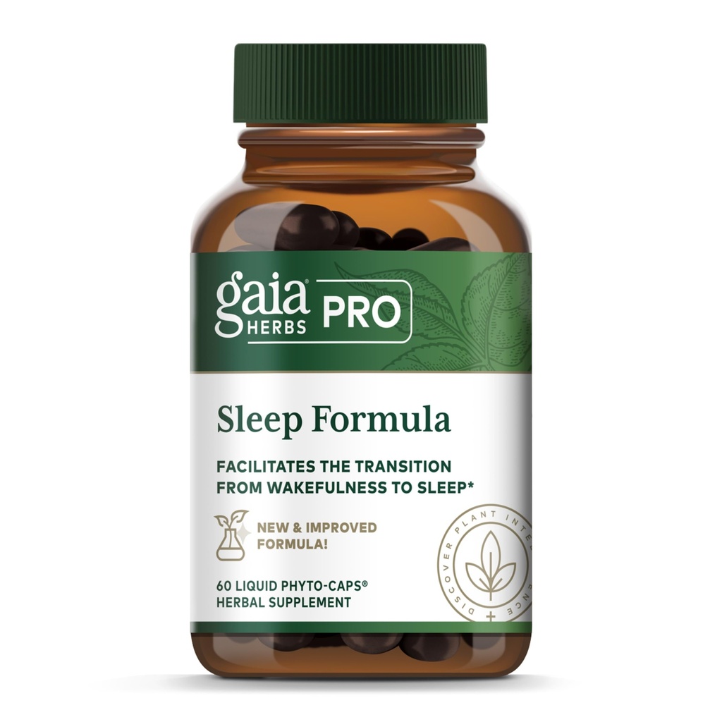 GAIA HERBS PRO Sleep Formula Formula - Occasional Sleeplessness için Restful Uyku ve Rahatlama* - Valerian Root, Passionflower & Lavender - Vegan Capsules - 60 Liquid Phyto-Caps