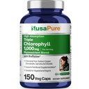 NusaPure High Abxia Triple Chlorophyll 1000 mg 150 Veg Caps Vegetarians ve Vegans için uygun, Non-GMO