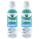Vicks Sinex SALINE Nasal Mix, Drug Free Ultra Fine Mist, Clear daily Sinus Congestion Fast, Clear Mucus from a Cold or Alerji, Daily Use 5.0 fl oz x 2