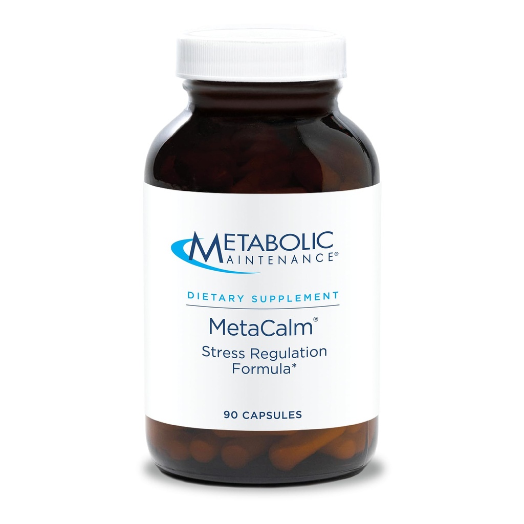 Metabolic Bakım MetaCalm - GABA L-Theanine Supplement for Calm, Sleep, and Stres Desteği, B6, Active Folate, Magnezyum & 5-HTP Kompleks for Yetişkinler, Men and Women - 90 Capsules