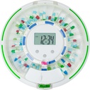 Alarmla Yaşlı için Otomatik Pill yapıştırıcısı, Lock 28 Günlük İlaç yapıştırıcısı, 6 Dosage Şablonları, Sound & Light Alerts & Key for Vitamins, Supplements (Clear Lid)