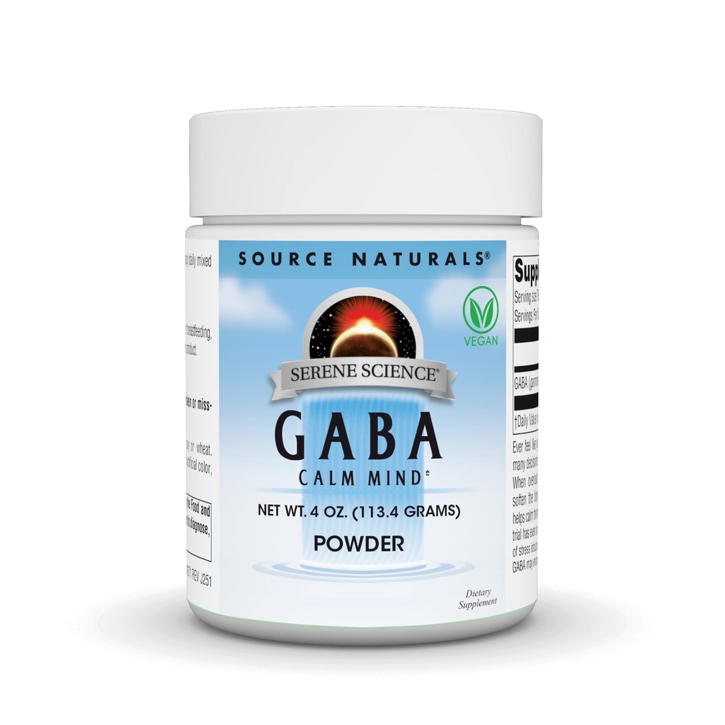 Source Naturals Serene Science GABA, Calm Mind, Vegan Powder - 4 oz Powder