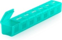 Sukuos Ekstra Büyük Haftalık Pill Organizer, 7 Günlük Pill Box Case Arthritis Friendly, Silkscreen Bas Tıp Konteyneri Vitaminler için Clear Lid, Fish Oils veya Supplements (Cyan)
