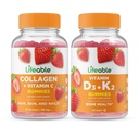 Lifeable Collagen & Vitamin C + Vitamin D3 + Vitamin K2, Gummies Sche - Great Tasting, Vitamin Supplement, Gluten Free, GMO Free, Chewable Gummy