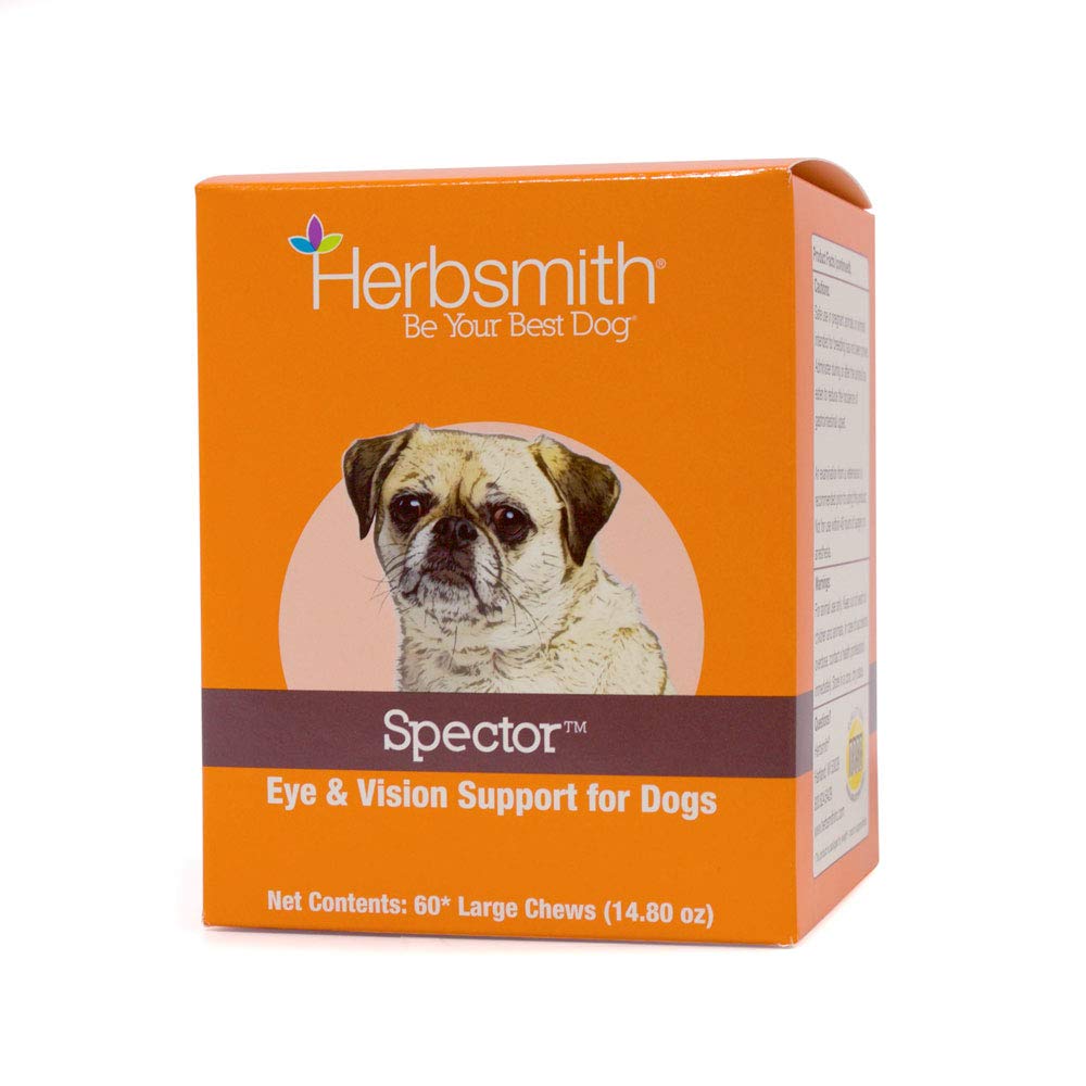 Herbsmith Spector - Eye & Vision Support for Dogs - Tamir Greying Eyes - Köpekler için Senior Supplement - Köpekler için Antioksi - 60Ct Large Chews