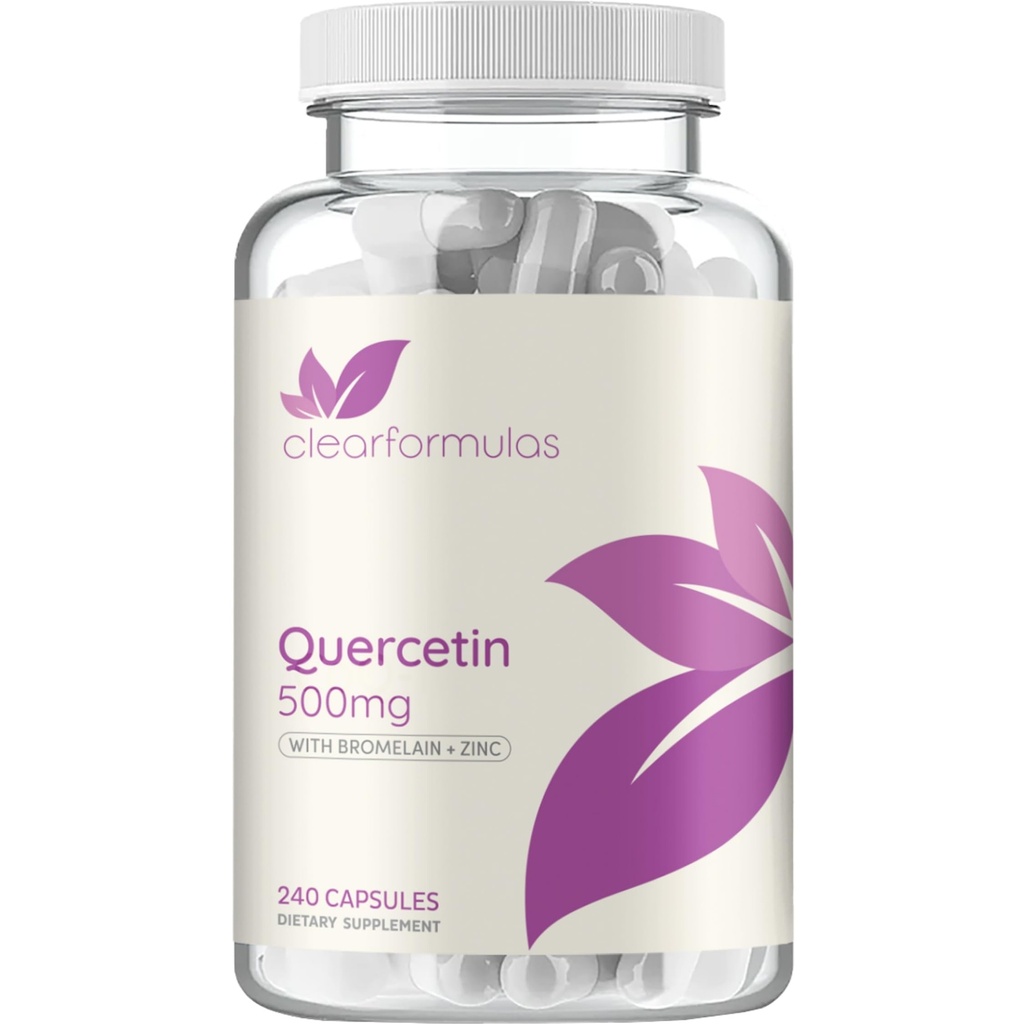 Advanced Zinc Quercetin with Bromelain Formula - Triple Immune Support Quercetin Complex for Daily and Seasonal Immune System Wellness Support - Made in a cGMP American Facility (Single)