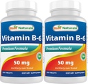 En İyi Doğal Vitamin B6 50 mg 250 Tablet (250 Kont)