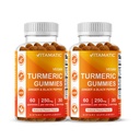 Vitamatic Turmeric Gummy with Ginger & Black Pepper Extract – 60 Vegan Gummies Her | 2 Pack (120 Gummies) 95 Curcuminoids - Güçlü Antioksi & Inflammatory Support
