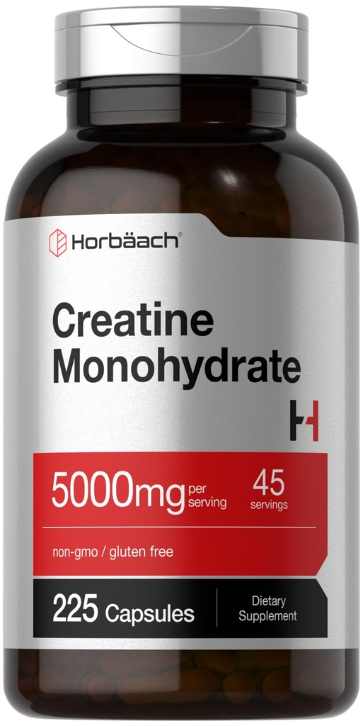 Horbäach Tinatine Monohidrat | 5g | 225 Capsules | Non-GMO, Gluten Free Supplement Supplement Supplement