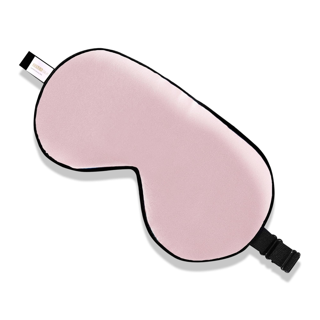 ZIMASILK Adjustable 100% Mulberry Silk Sleep Mask | Super-Smooth Soft Natural Silk Eye Mask for Sleep, Travel, Multiple Color Options ( Pink )