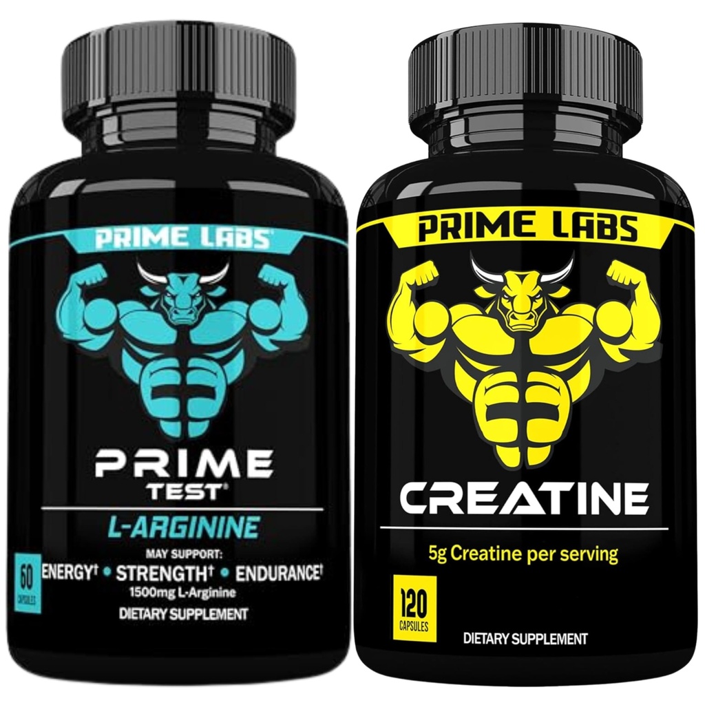 Prime Labs L Arginine (60 ct) +t Krein Capsules (120 ct)