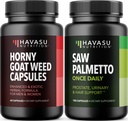 AKSU NUTRITION Horny Goat Weed Capsules (30 hizmet) & Saw Palmetto Capsules (100 hizmet)