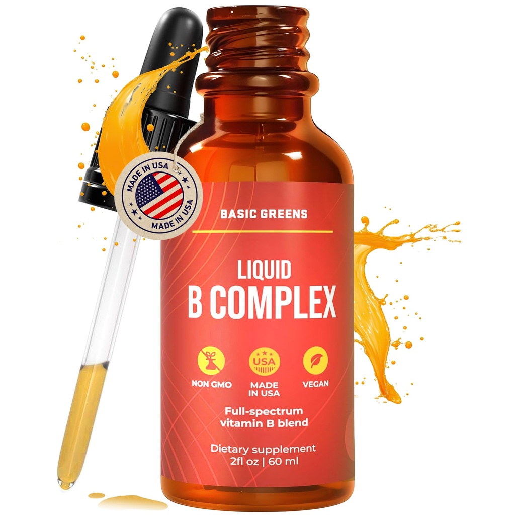 B Kompleks Vitaminleri - Güçlü Sublingual Formula, Max Abvitamin & Boosts Energy - B1, B2, B3, B5, B6, B7, B9, B12 - Doğal Vegan Tamam Immunity (B Kompleksi)