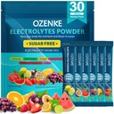 Elektrolytes Toz Paketleri, 30 Sticks Hydration Packets Sugar Free, Electrolyte Drink Mix Travel Electrolyte Packets for Rapid Hydration, 6 Flavors