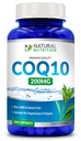 Genric Natural Vitamin Coq10 200 mg, 200 Capsules, Quick Abvitamin - Gluten Free & Non-GMO