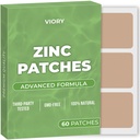 Çinko Patches ( 60'ın paketi) - Kadınlar ve Erkekler için% 100 Doğal Patch - Biotin - Immune & Body Support - Geliştirilmiş Formula
