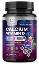 D3 Vitamin D3, Kalsiyum Tamam Vitaminleri, Bone, Dişler ve Immune Health Support, D for Women & Men, Nature's Absorbable Food Carbonate - 60 Tablet