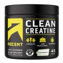 Ascent Clean Kretine Monohidrat Toz - 5G Arada, Krepure Supplement - Unflavored, 45 Hizmet