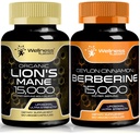WELLNESS LABSRX Lions Mane Capsules ve Berberine Capsules | Grafik
