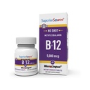 Üstün Kaynak No Shot Mecobalamin B-12 5000 mcg - Vitamin B-12 Enerji Üretimini Desteklemek için, Beyin Sağlığı ve Genel Wellness - Hızlı Absorpsiyon için Sublingual Tabletler - 60 Çözme Tabletleri
