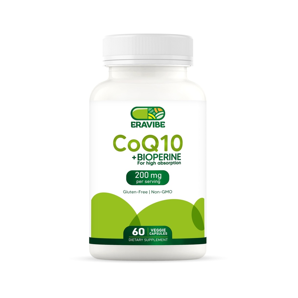 Saf CoQ10 Enerji Biyoperine ile yüksek Aborpsiyonunu Destekliyor, 60 Veggie Capsules, Gluten-Free, Non-GMOMO