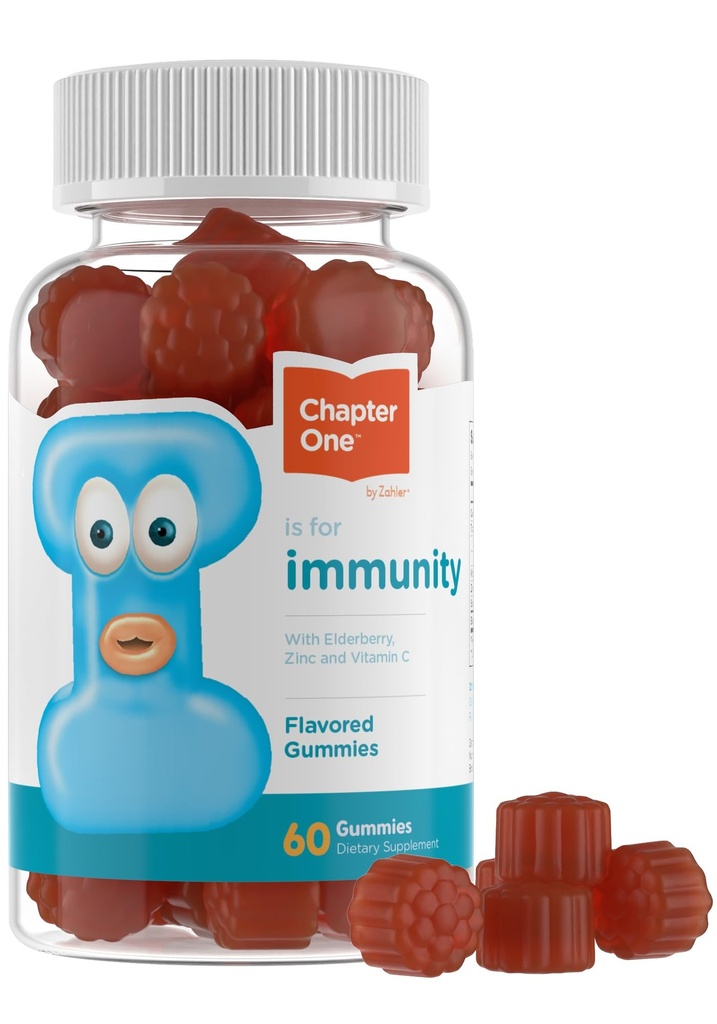 Zahler - Bölüm One Immune Support Gummies for Kids with Vitamins C, çinko & Black Elderberry (60 Flavored Gummies) Kosher Immunity Vitamin C & Elder Gummies for Kids & Yetişkinler - Amerika'da Yap