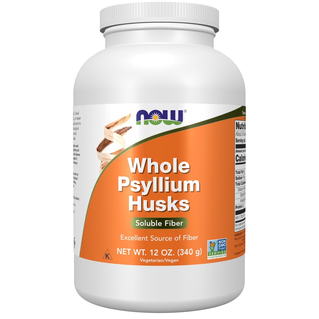 Şimdi Gıdalar Tamamlıyor, Tüm Psyllium Husks, Granule, Non-GMO Projesi Doğrulandı, ► Fiber, 12Ounce