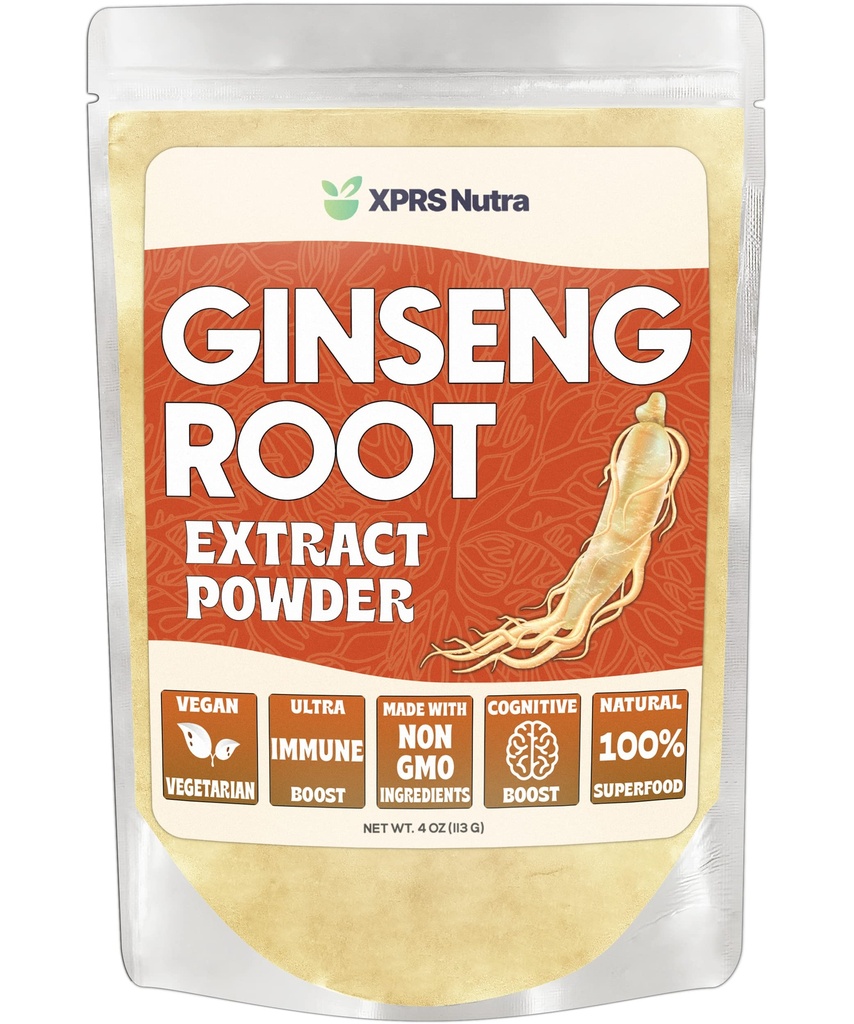 XPRS Nutra Reality Root Extract Toz - Ginseng Toz Destekler Bilişsel Fonksiyonlar, Fiziksel Performans ve Immune Sistemi - Toz Form (4 Ounce)