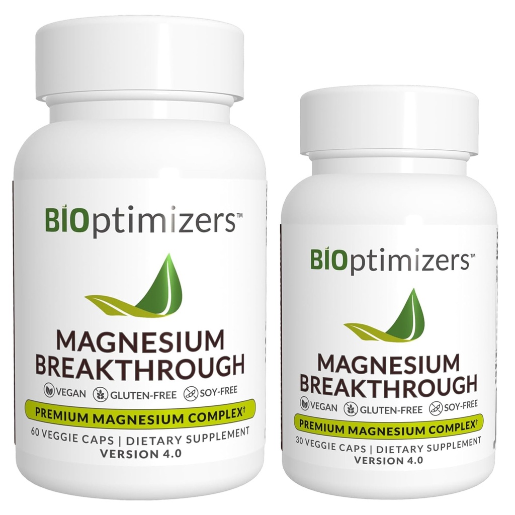 Magnezyum Breakthrough Supplement 4.0 - 7 Forms of Magnezyum: Glycinate, Malate, Citrate, and More - Natural Sleep and Brain Supplement - 90 Capsules