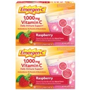 Emergen-C 1000 Vitamin mg C Toz, Antioksis, B Vitaminleri ve Elektrolytes, Immune Support için C Supplements, Caffeine Free Drink Mix, Raspberry Flavor - 60 Count/2 Moon Supply