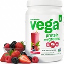 Vega proteini ve Yeşiller Protein Toz, Berry - 20g Plant bazlı Protein Plus Veggies, Vegan, GMO, Pea proteini for Women and Men, 1.2 lbs (Pazarlama Mayıs Vary)